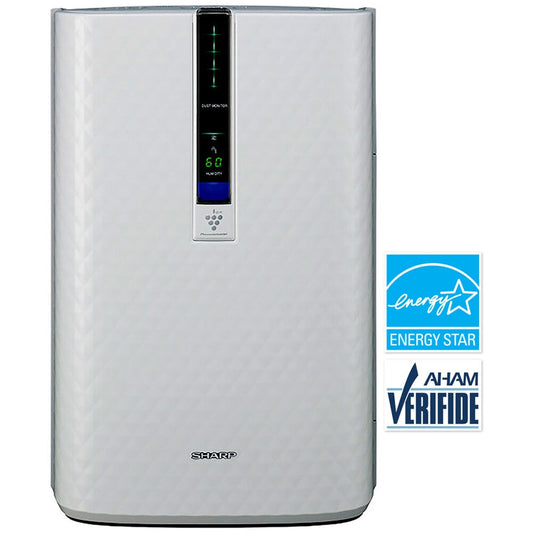 Sharp 254 sq. ft. Coverage White Plasmacluster Ion Air Purifier With True HEPA and Humidifier