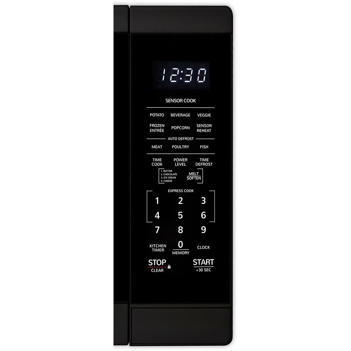 Sharp Carousel 20" 1.4 CU. Ft. 1100W Black Countertop Auto-Touch Control Panel Microwave Oven