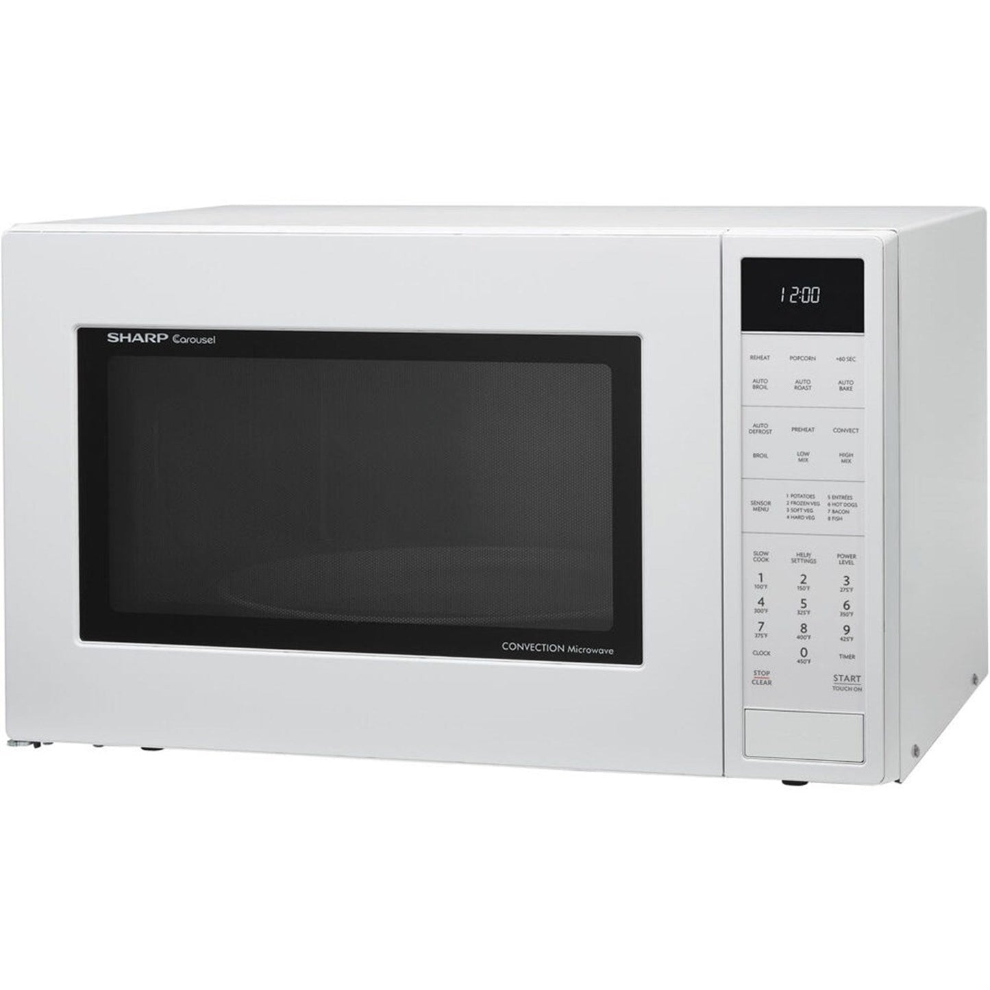 Sharp Carousel 25" 1.5 CU. Ft. 900W White Countertop Convection Microwave Oven