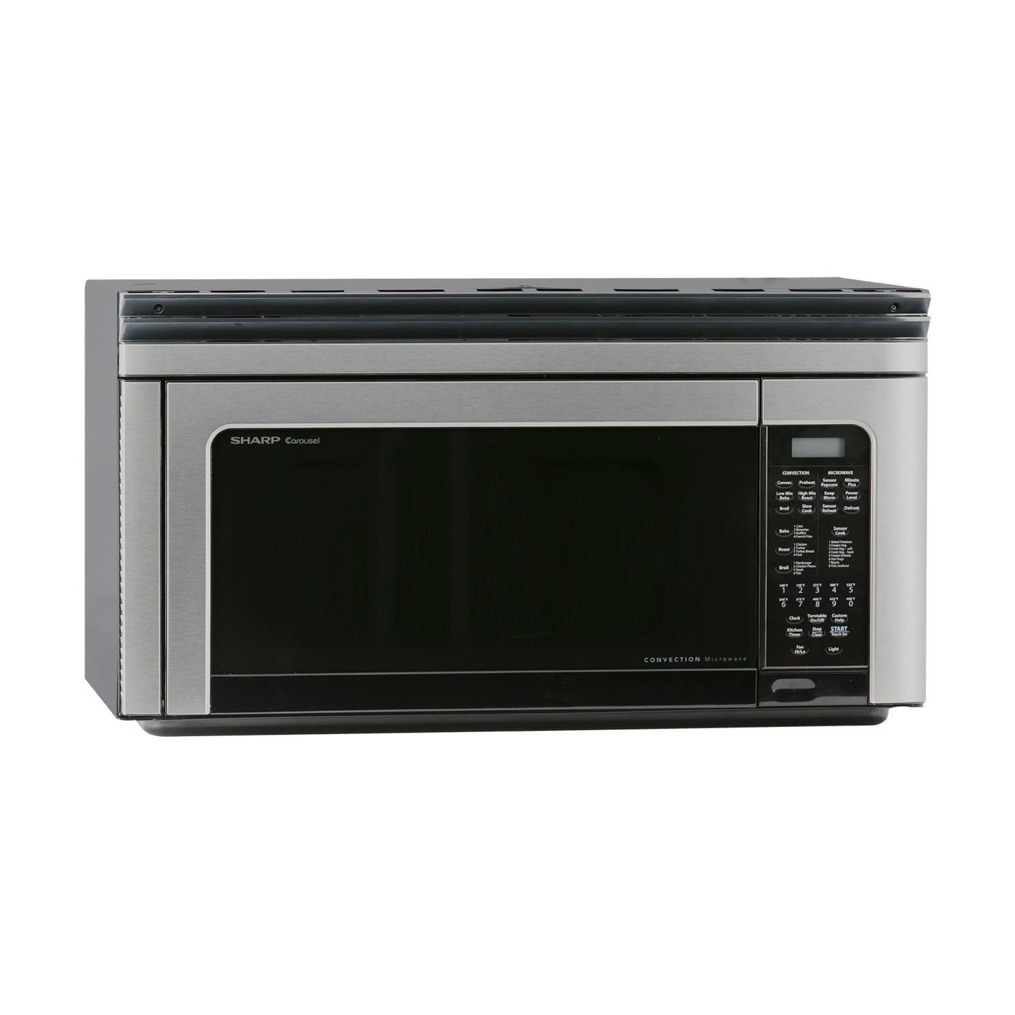 Sharp Carousel 30" 1.1 CU. Ft. 850W Stainless Steel Convection Over-The-Range Auto-Touch Control Panel Microwave Oven