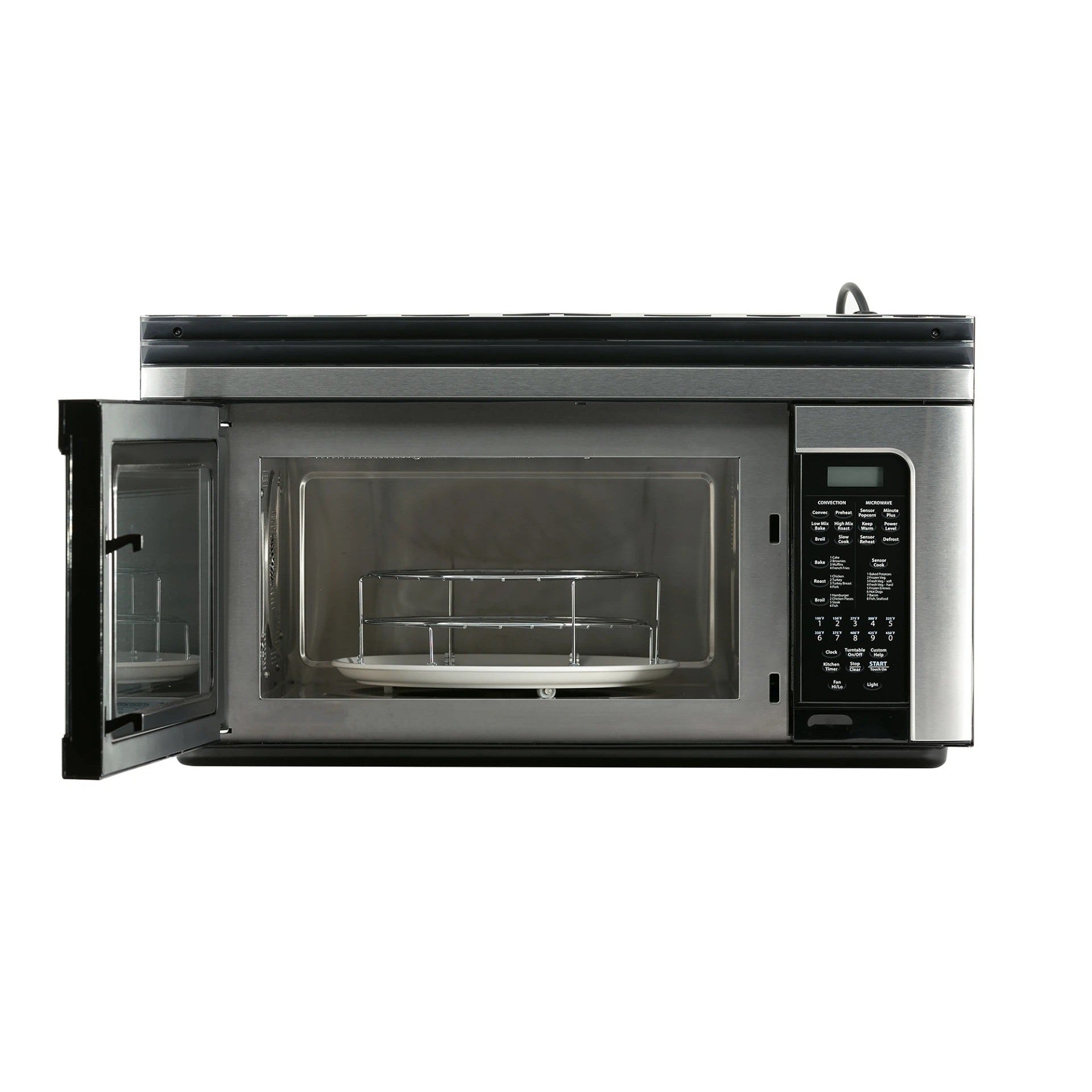 Sharp Carousel 30" 1.1 CU. Ft. 850W Stainless Steel Convection Over-The-Range Auto-Touch Control Panel Microwave Oven