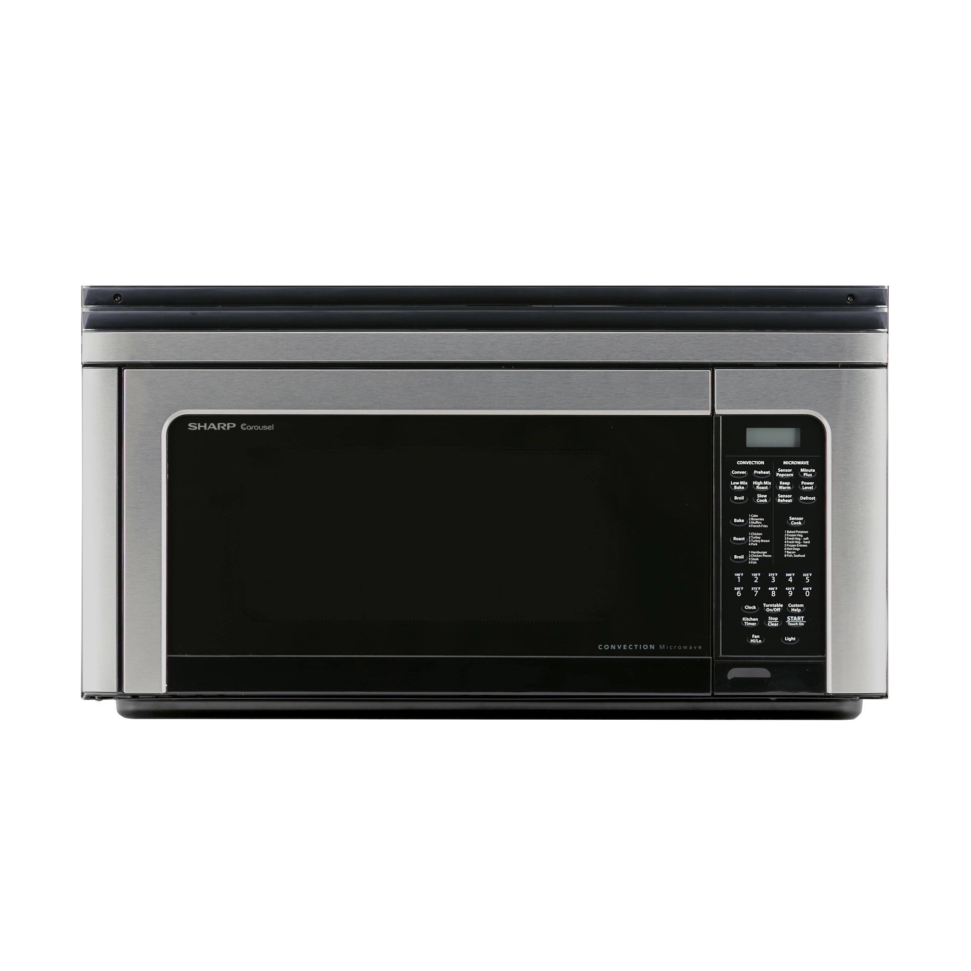 Sharp Carousel 30" 1.1 CU. Ft. 850W Stainless Steel Convection Over-The-Range Auto-Touch Control Panel Microwave Oven