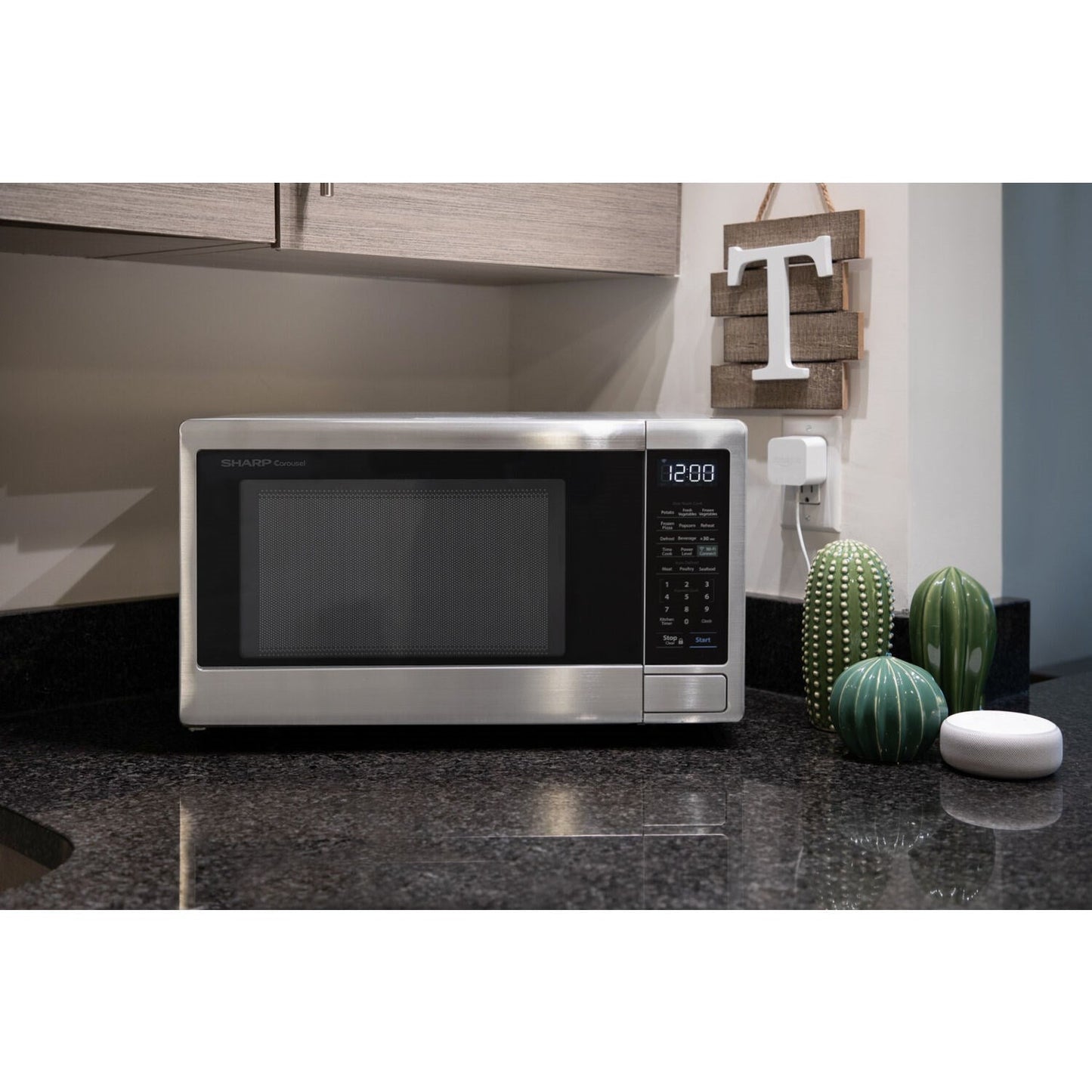 Sharp ZSMC1139FS 20" 1.1 cu. ft. Stainless Steel 1000W Countertop Microwave Oven With Voice Control Alexa-enabled Technology