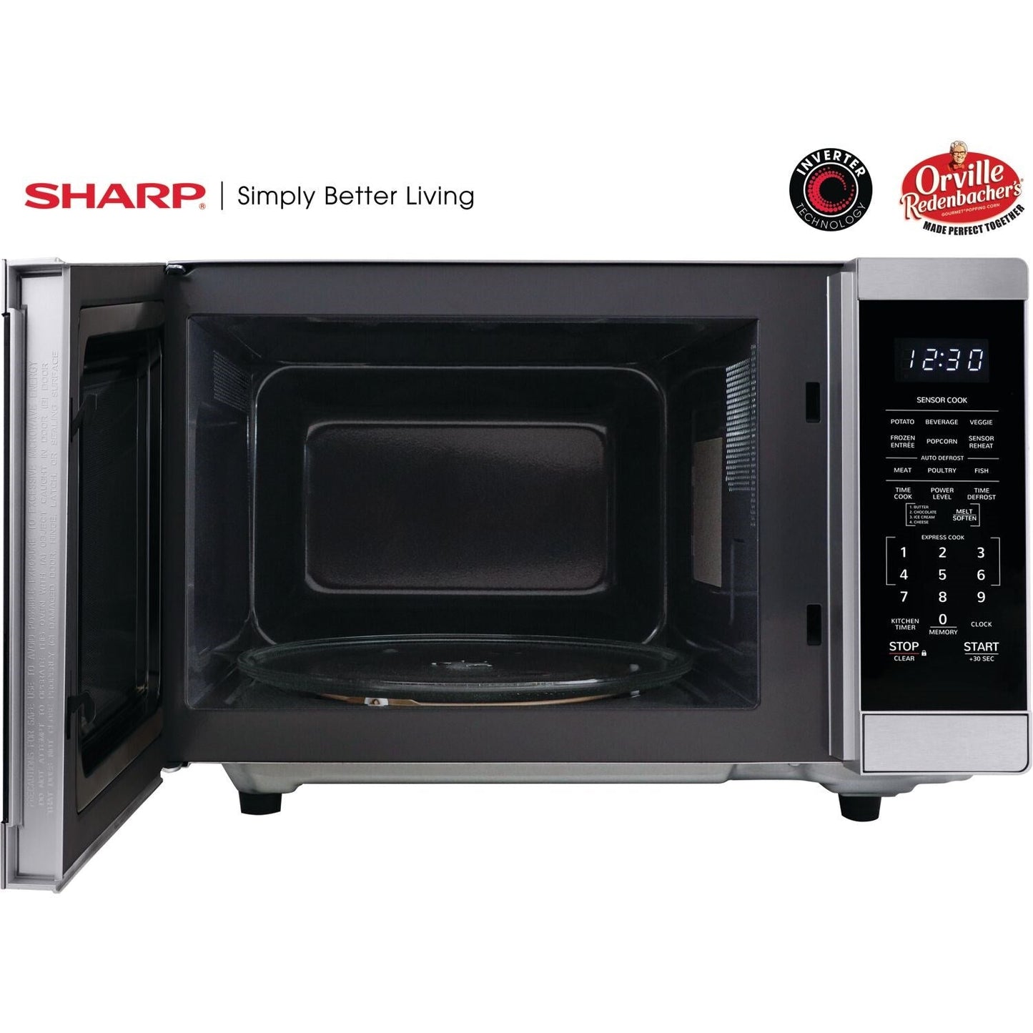Sharp ZSMC1464HS 20" 1.4 cu. ft. Stainless Steel 1100W Countertop Microwave Oven With Inverter Technology