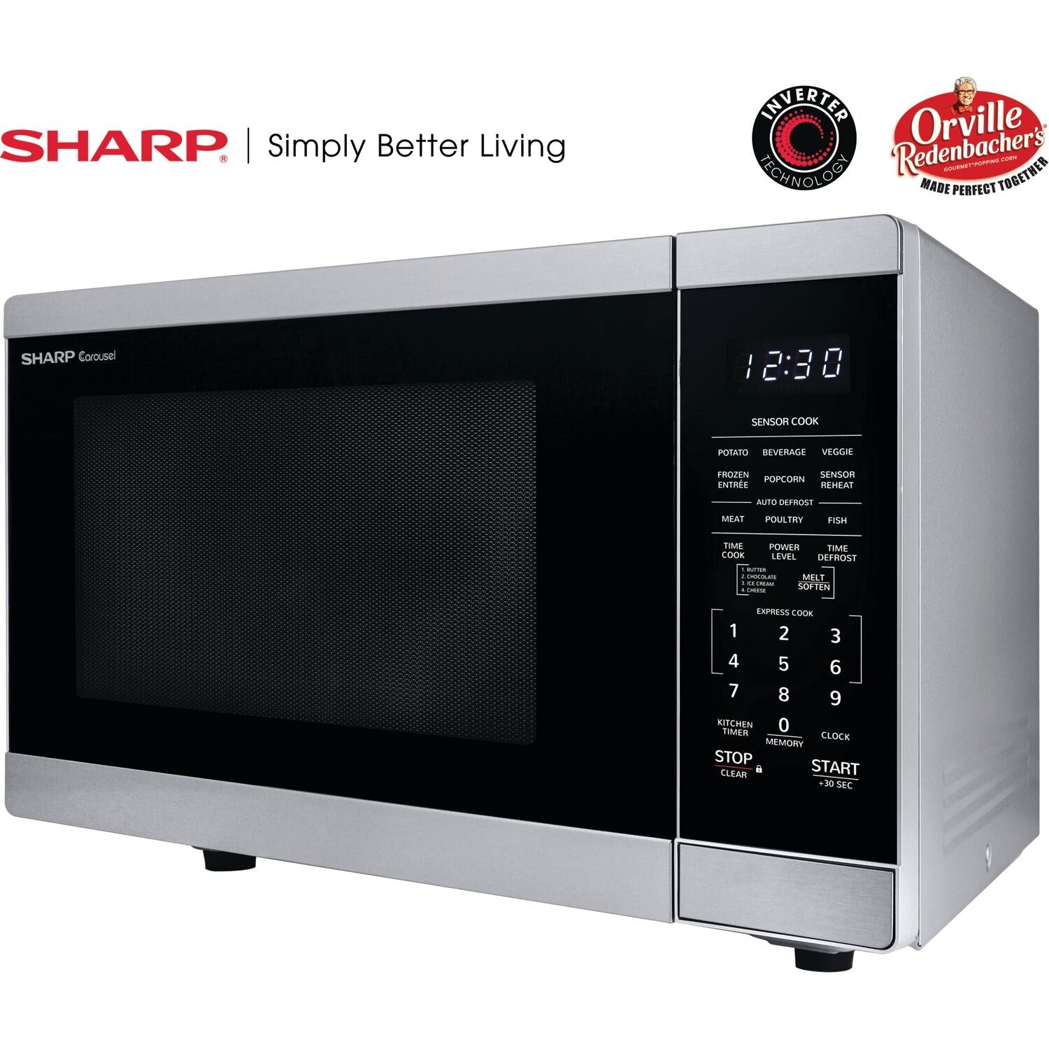 Sharp ZSMC1464HS 20" 1.4 cu. ft. Stainless Steel 1100W Countertop Microwave Oven With Inverter Technology