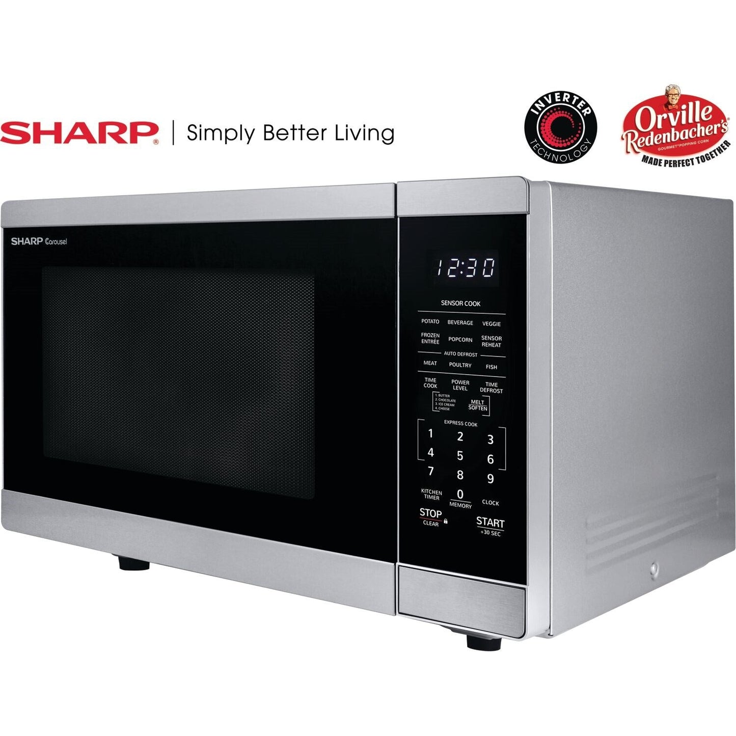 Sharp ZSMC1464HS 20" 1.4 cu. ft. Stainless Steel 1100W Countertop Microwave Oven With Inverter Technology