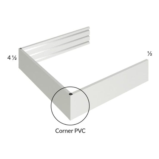 Silver PVC Toe Kick Corner