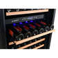 Smith & Hanks 24" 166 Bottle Built-in or Freestanding Dual Zone Wine Cooler With Smoke Black Glass Door