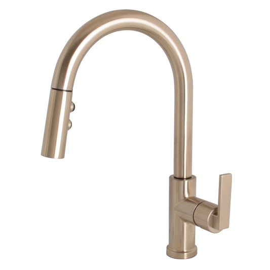 Speakman Lura 1.8 GPM Two-Function Single Lever Pull Down Sprayer Brushed Bronze Faucet