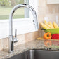 Speakman Neo Stainless Steel 1.8 GPM Pull Down Sprayer Faucet With Side Lever Handle