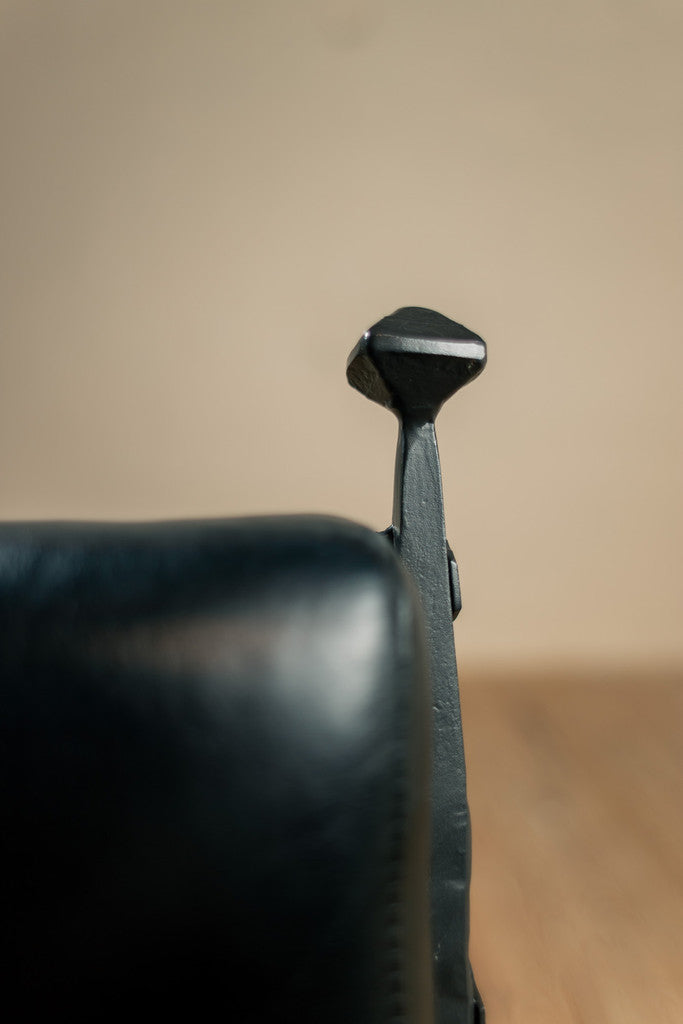 Stone County Ironworks Forest Hill 25" Chalk White Iron Bar Stool With Gold Iron Accent, Padded Back and White Leather Upholstery