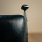 Stone County Ironworks Forest Hill 25" Hand Rubbed Bronze Iron Bar Stool With Padded Back and White Leather Upholstery