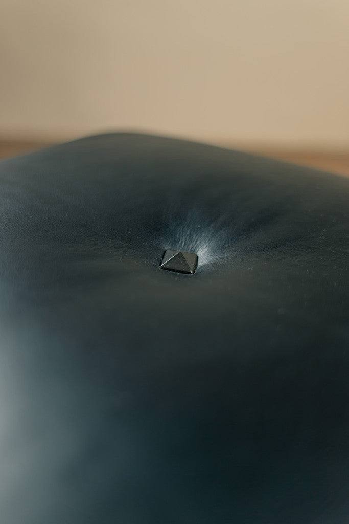 Stone County Ironworks Forest Hill 25" Satin Black Iron Bar Stool With Copper Iron Accent and Umber Leather Upholstery