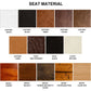 Stone County Ironworks Forest Hill 30" Chalk White Round Non-Swivel Iron Bar Stool With Gold Iron Accent and Cherry Wood Seat