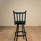 Stone County Ironworks Montage 30" Hand Rubbed Ivory Swivel Iron Bar Stool With Copper Iron Accent, Premium Thick Cushion and Camel Leather Seat Material