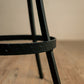 Stone County Ironworks Montage 30" Satin Black Non-Swivel Iron Bar Stool With Copper Iron Accent, Standard Cushion and Neutral Cloth Seat Material