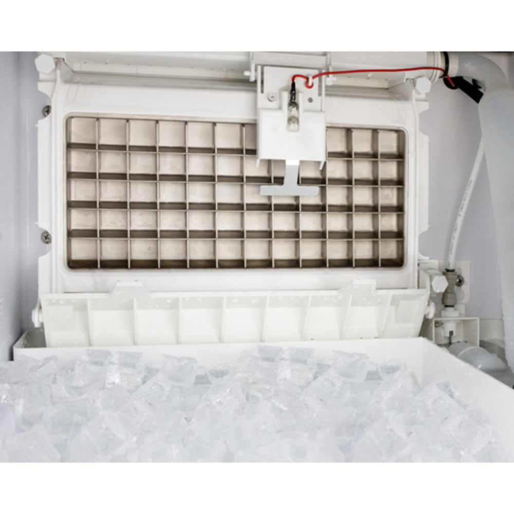 Summit Appliance 100 lbs. Black/Stainless Steel Finish Commercial Icemaker - ADA Compliant