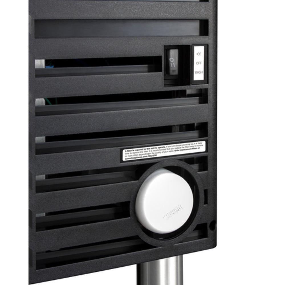Summit Appliance 100 lbs. Black/Stainless Steel Finish Commercial Icemaker - ADA Compliant