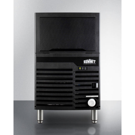 Summit Appliance 100 lbs. Black/Stainless Steel Finish Commercial Icemaker