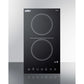 Summit Appliance 12" 115V Black Glass Finish 2-Burner Radiant Cooktop with Digital Touch Control
