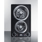 Summit Appliance 12" 230V Black Finish 2-Burner Coil Cooktop