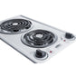 Summit Appliance 12" 230V White Finish 2-Burner Coil Cooktop