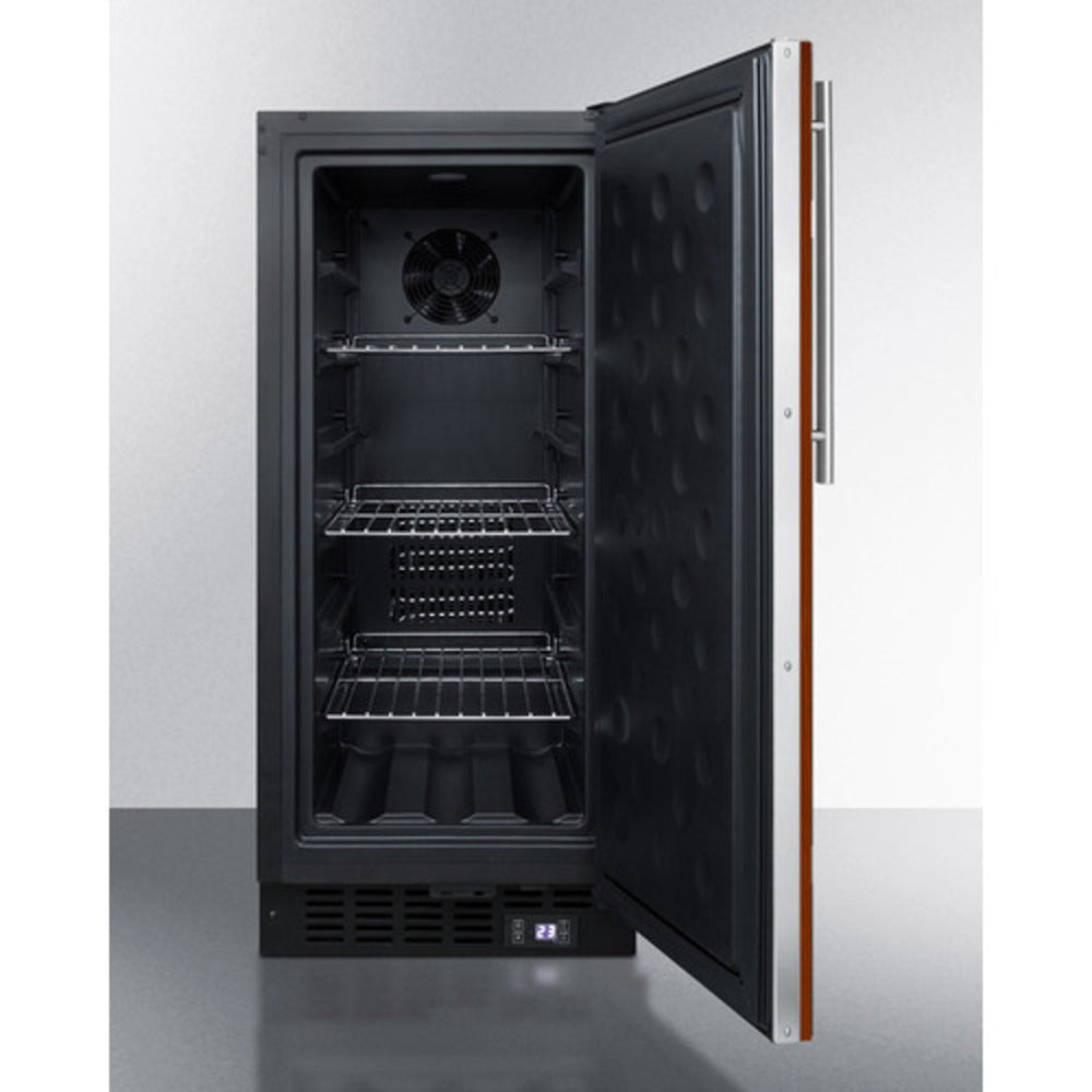 Summit Appliance 15" Panel-Ready/Black Finish Built-In All-Freezer