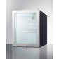 Summit Appliance 16" White Finish Compact Minibar with Tempered Glass Door