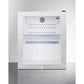 Summit Appliance 16" White Finish Compact Minibar with Tempered Glass Door