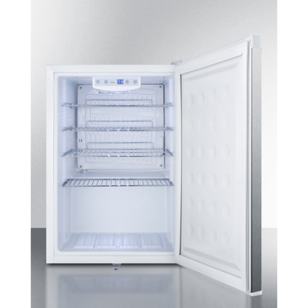 Summit Appliance 17" Stainless Steel/White Finish Compact Built-In All-Refrigerator