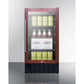 Summit Appliance 18" 3 cu.ft. Panel-Ready/Black Finish Beverage Center