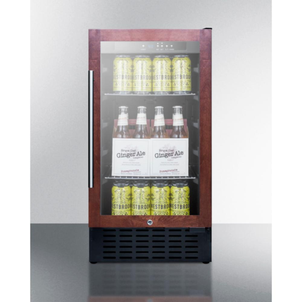 Summit Appliance 18" 3 cu.ft. Panel-Ready/Black Finish Beverage Center