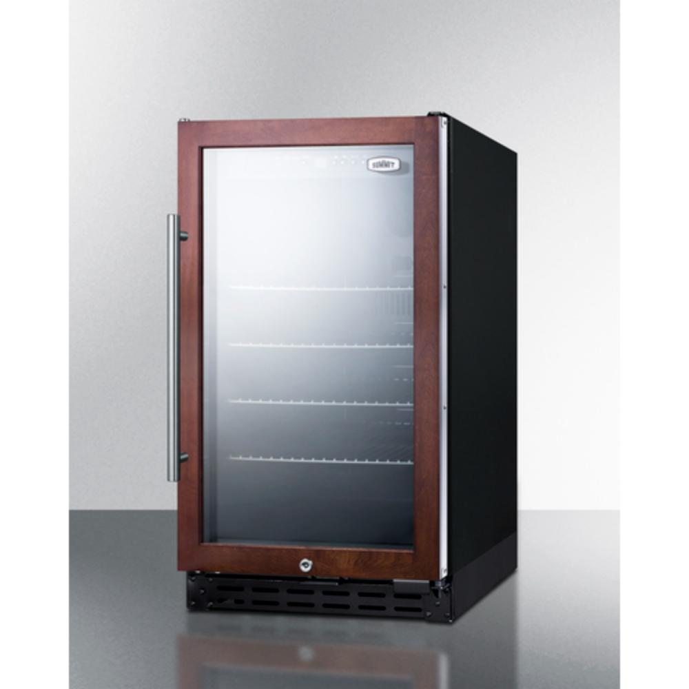 Summit Appliance 18" 3 cu.ft. Panel-Ready/Black Finish Beverage Center - ADA Compliant