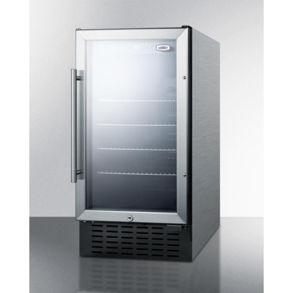 Summit Appliance 18" 3 cu.ft. Stainless Steel Beverage Center