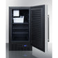 Summit Appliance 18" 8 lbs. Stainless Steel/Black Finish Drain-Free Icemaker