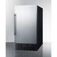 Summit Appliance 18" 8 lbs. Stainless Steel/Black Finish Drain-Free Icemaker - ADA Compliant