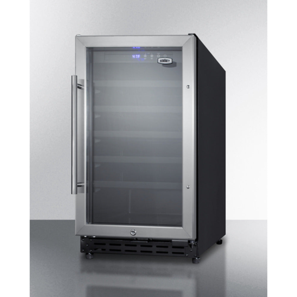 Summit Appliance 18" Black Finish Built-In 34 Bottles Wine Cellar - ADA Compliant