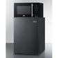 Summit Appliance 18" Black Finish Microwave and Refrigerator Combo with Allocator