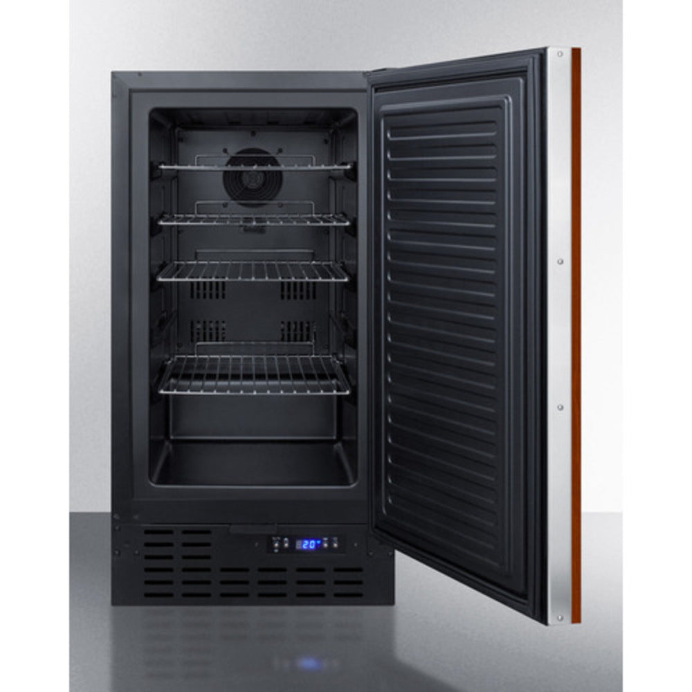 Summit Appliance 18" Panel-Ready/Black Finish Built-In All-Freezer - ADA Compliant