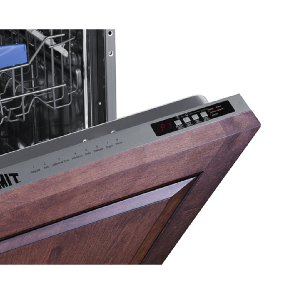 Summit Appliance 18" Panel-Ready/Stainless Steel Finish Built-In Dishwasher - ADA Compliant