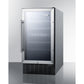 Summit Appliance 18" Stainless Steel Built-In 28 Bottles Dual Zone Wine Cellar