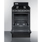 Summit Appliance 20" Black Finish 4-Open Burners Gas Range with Backguard