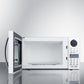 Summit Appliance 21" White/Black Finish Compact Microwave with Digital Control