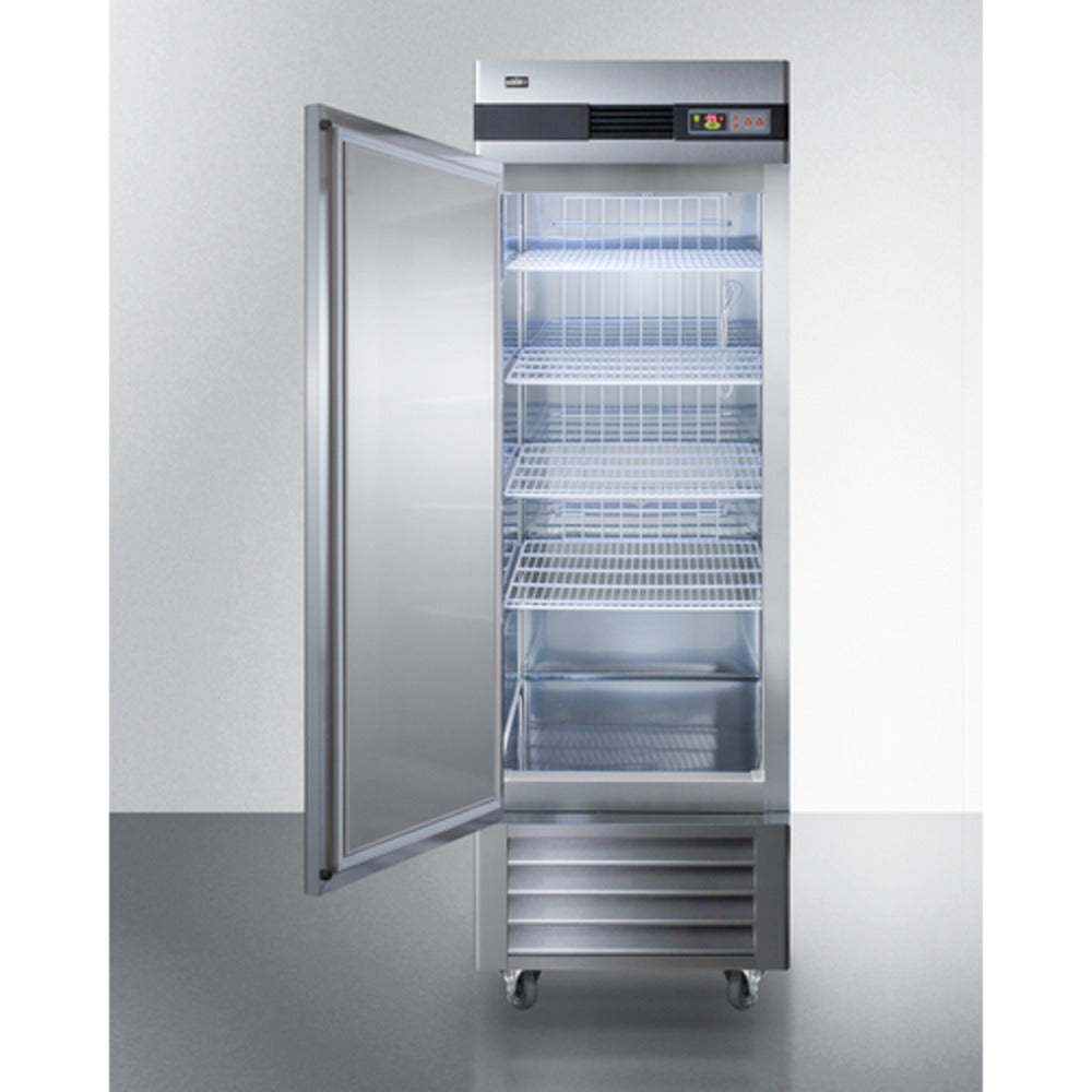 Summit Appliance 23 cu.ft. Stainless Steel Reach-In All-Freezer with Left Door Handle