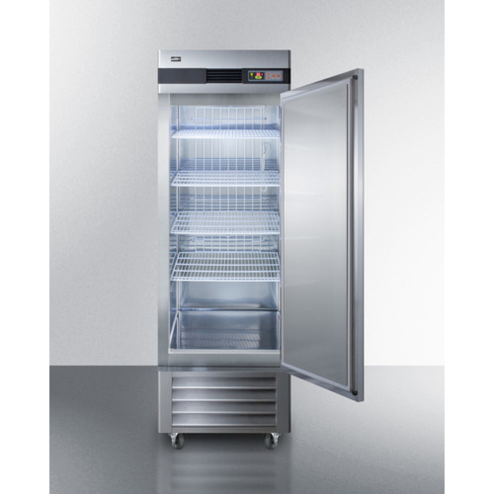 Summit Appliance 23 cu.ft. Stainless Steel Reach-In Refrigerator with Casters