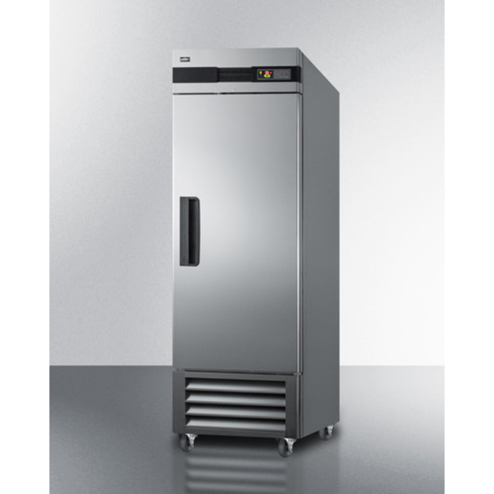 Summit Appliance 23 cu.ft. Stainless Steel Reach-In Refrigerator with Casters