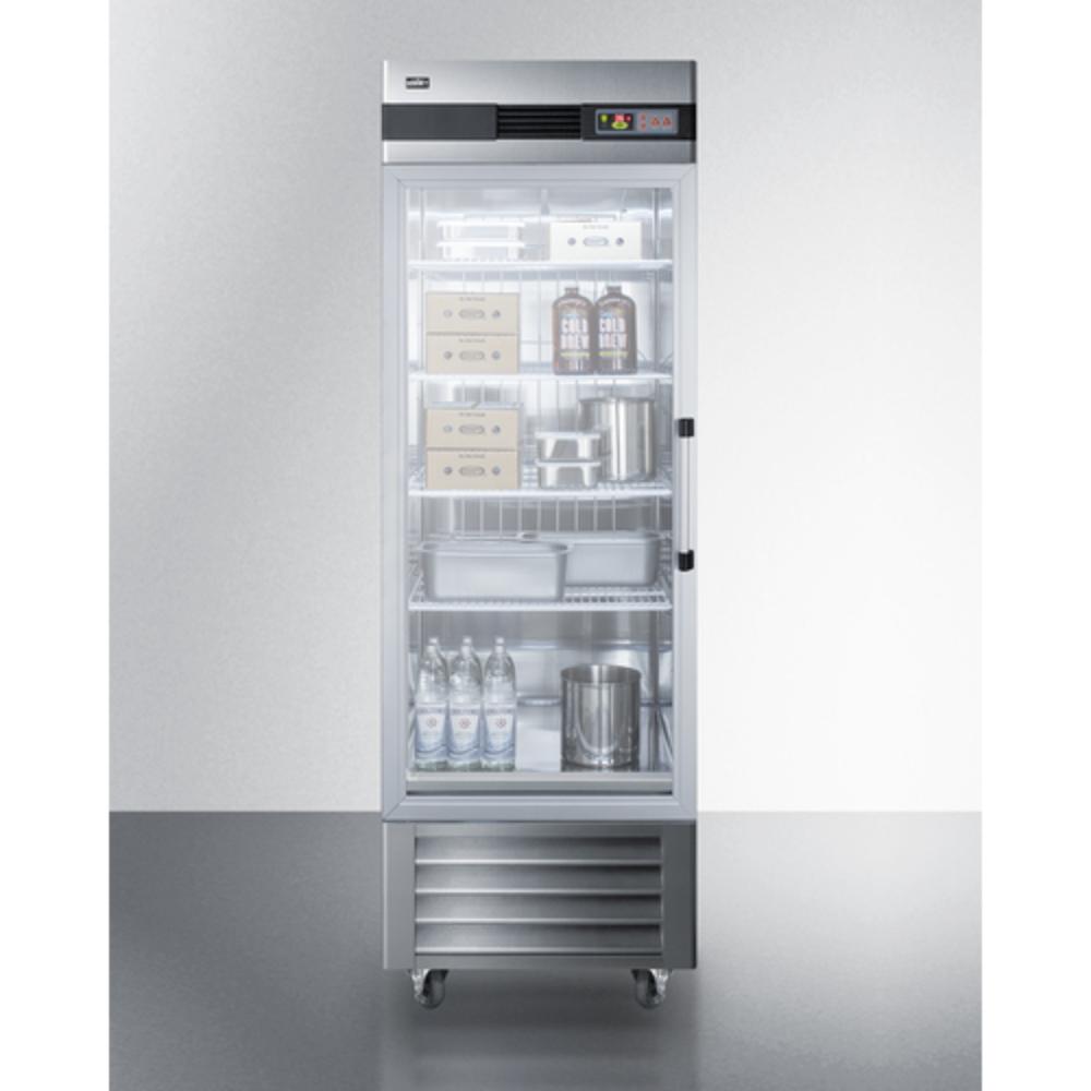 Summit Appliance 23 cu.ft. Stainless Steel Reach-In Refrigerator with Left Door Handle