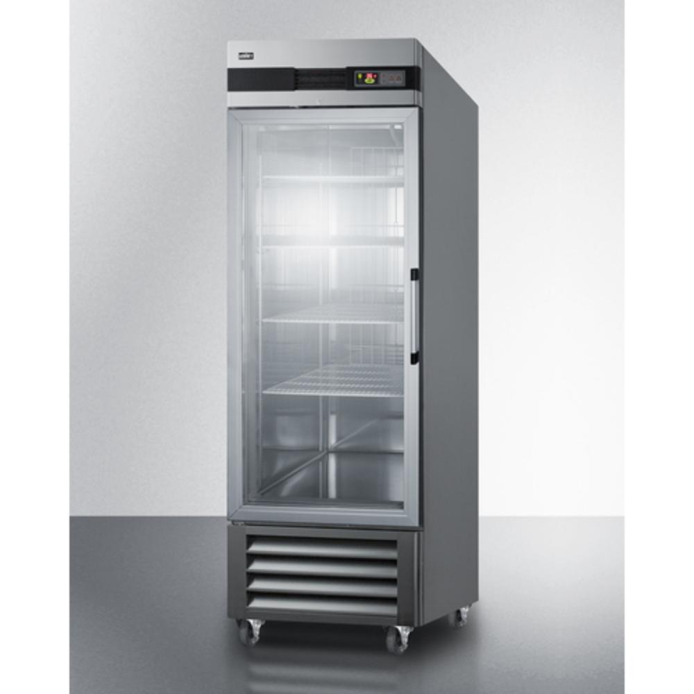 Summit Appliance 23 cu.ft. Stainless Steel Reach-In Refrigerator with Left Door Handle