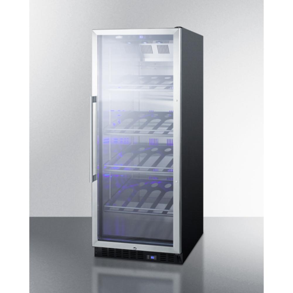 Summit Appliance 24" 11 cu.ft. Black Finish Single Zone Commercial Wine Cellar