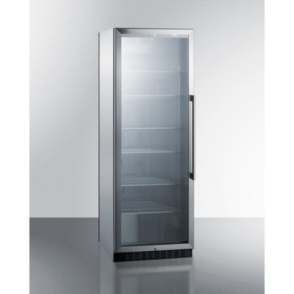 Summit Appliance 24" 13 cu.ft. All Stainless Steel Beverage Center with Left Door Handle